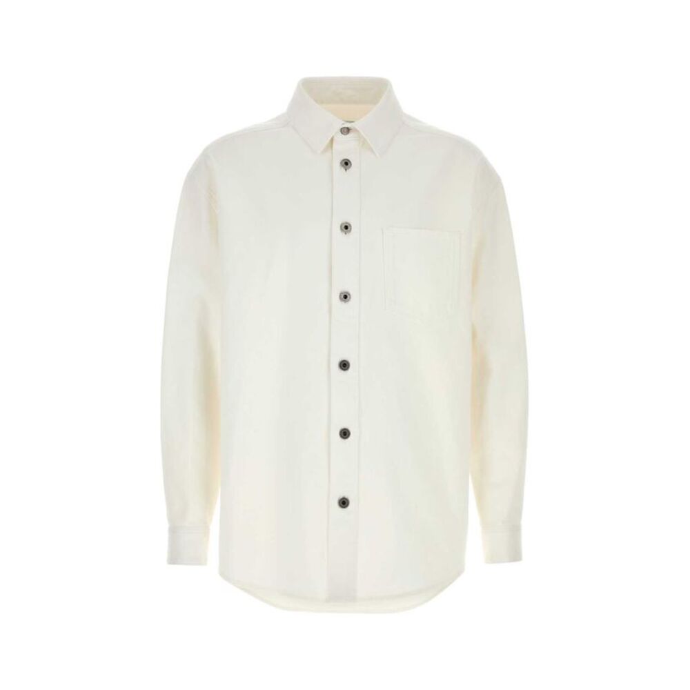 Loewe Men White Denim Shirt